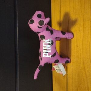 PINK Victoria's Secret Dog Stuffie - Purple with Black Spots‎